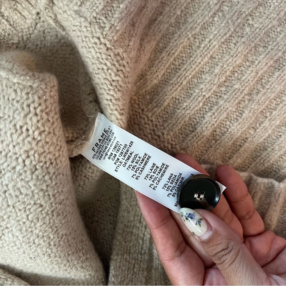 Frame long luxe wool/cashmere cardigan - Picture 7 of 15